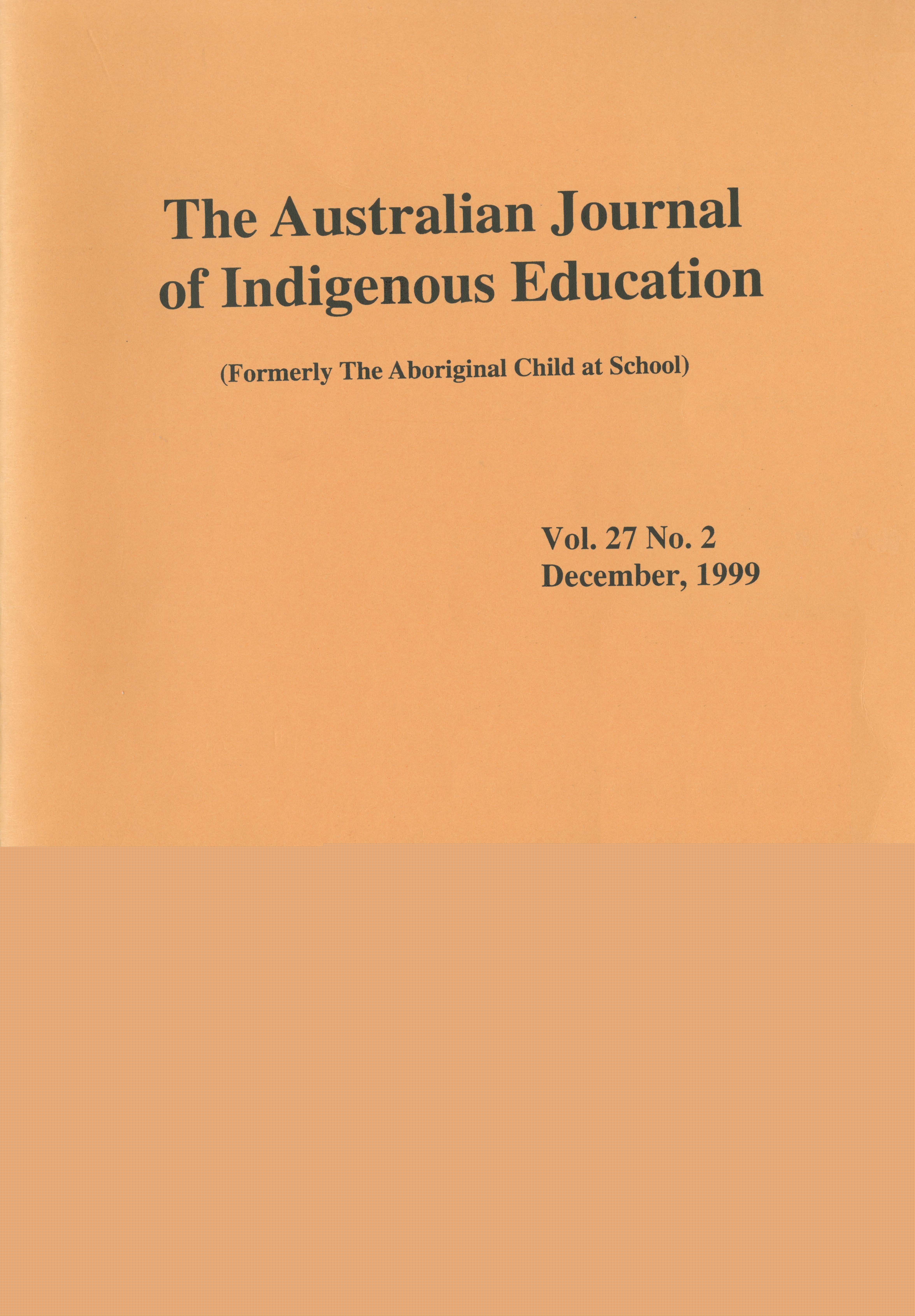					View Vol. 27 No. 1 (1999)
				